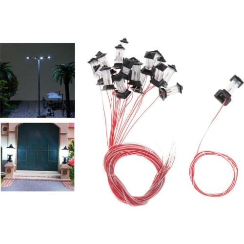 20x Train Lawn LED Light Landscape Railway 3V Lamppost 1:100-1:500 Scale