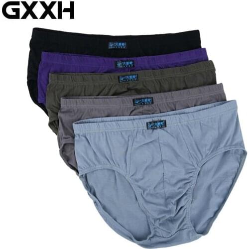 5pcs/Lot Large Mens Underwear Cotton Pants Large Size Triangle Pants Mens Pants High Waist Large Size Pants Men Size L-8XL