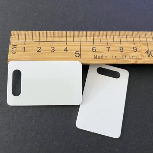 50pcs Wholesale Blank Aluminum Slider Name Plates Tag DIY Home Dog Pet Cat Pendant Charm Sublimation Both White Sides In Stocks
