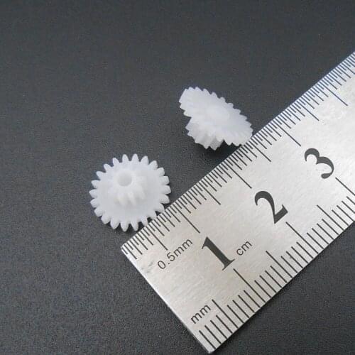 500PCS 0.5 Modulus 0.5M Double Gear Reduction Bilayer Gears 22 Teeth + 10 Teeth Aperture 2.05mm 2B Loose Fitting 22T 10T *FD935