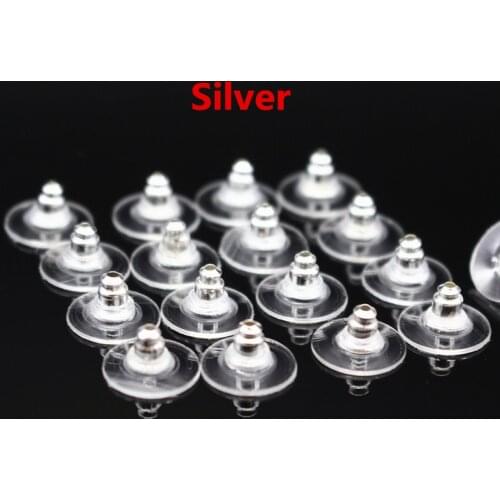 500 Pcs/Lot High-quality 11X6MM Gold,Silver,Bronze,Nickel Plated Plastic and Copper Back Earring Stoppers