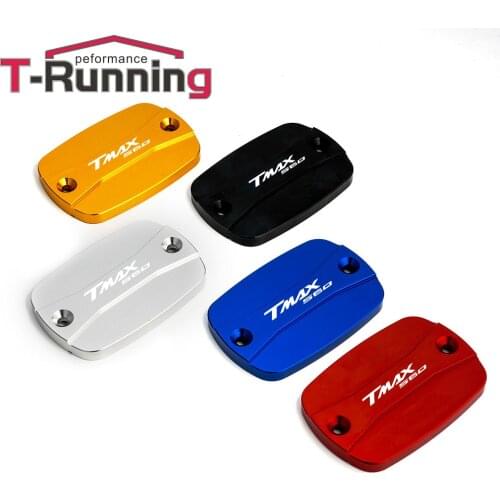 Motorcycles Accessories Aluminum CNC Red Brake fluid reservoir Caps Tank Cover For YAMAHA TMAX 560 TMAX560 2020 2021