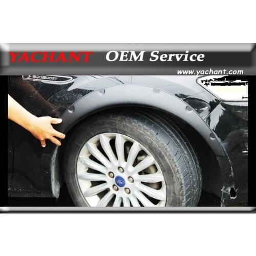 Car-Styling ABS Universal Fender Flare Wheel Arch 4Pcs 780mm 320mm 45mm For All Model After Modify DIY w/ Screws Nuts