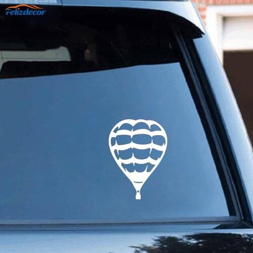 Black/Silver Interesting Hot Air Balloon Car Decal Vinyl Interesting Car Window Decoration Stickers Accessories C733