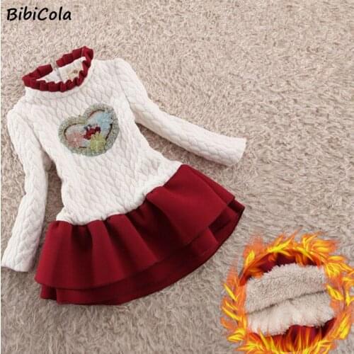 Toddler Kids Baby Girls Christmas Outfit Long Sleeve Red Velvet Princess Fur Dress With Belt Children Santa Xmas Gifts