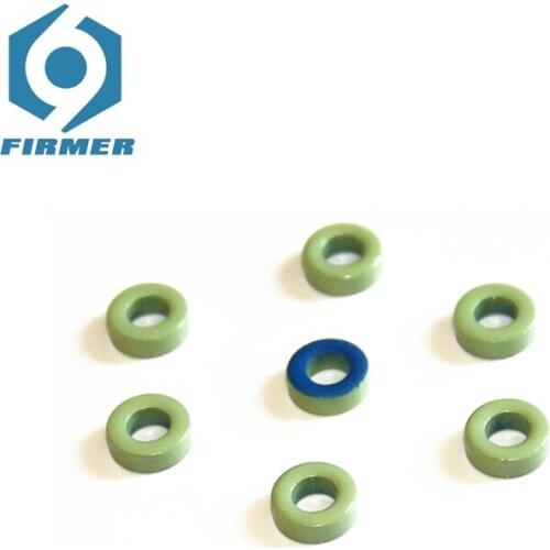 Ferrite Cores 50PCS 9.53*5.21*3.25 mm Toroid Core Ferrite Chokes Ring Iron Powder Inductor Ferrite Rings Light Green Blue