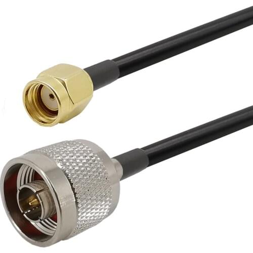 Low-loss N-Type Male to RP-SMA Male Pigtail Cable 2.4 GHz Cable assembly connectivity RG58 Cable for TP-Link TL-ANT200PT