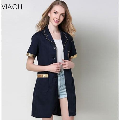 Viaoli Korean cosmetic sale beauty salon uniforms clothin robe coat male and female work spa uniform salon womens scrub coat