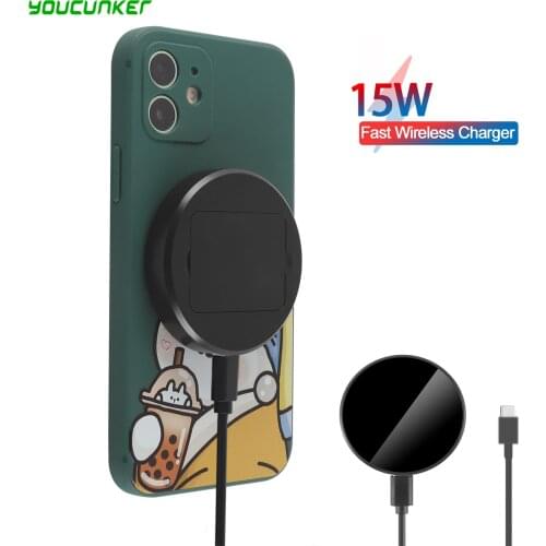 Magnetic 15W Wireless Charger for iPhone 12 Pro Max 12 Mini Magsafe QC Fast charging Quick 18W US EU Plug PD Wireless Charger