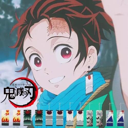 Cartoon Demon Slayer Kimetsu no Yaiba Kamado Tanjirou Cosplay Necklace Jewelry Comics Kokyuu Theme Fashion Gifts for Friends New