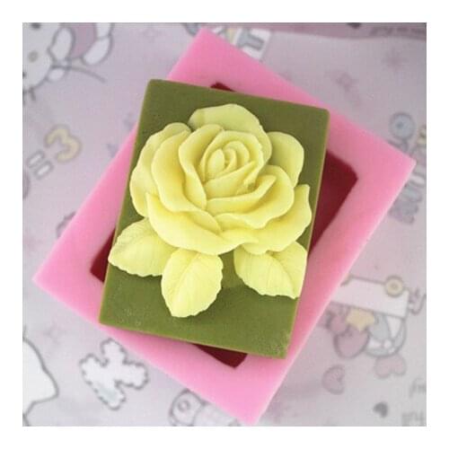 Handmade Soap Silicone Mold Animal Candle Molds Polymer Clay Craft ROSE FLOWER