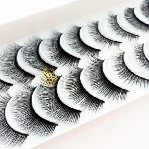 NEW 10 pairs natural false eyelashes fake lashes long makeup 3d mink lashes extension eyelash mink eyelashes for beauty