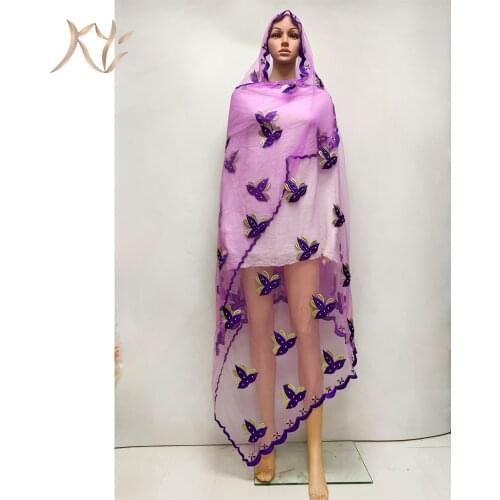 New Style High Quality African Women Fashion Scarf Big Size Circle Design Embrodiery Stereoscopic Muslim Scarf For Lady Sc-78