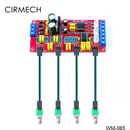 CIRMECH NE5532 OP-AMP HIFI Preamplifier Bass Treble Balance Volume Tone EQ Control Board For Amplifiers DIY Extension Cord 20CM