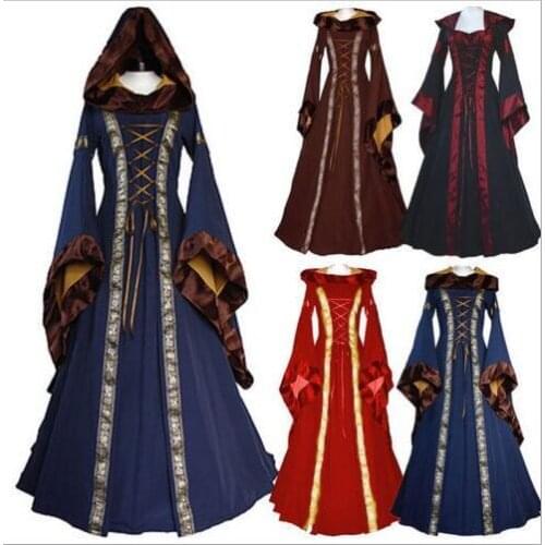 FREE PP Womens Medieval Renaissance Retro Gown Cosplay Costume Dress AI2270