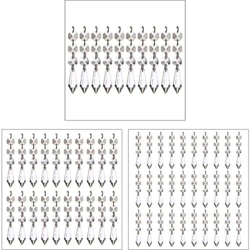 Clear Hanging Acrylic Crystal Christmas Ornament Drop Ball Tree Decorations Deco