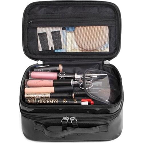 QEHIIE Leather Cosmetic Bags