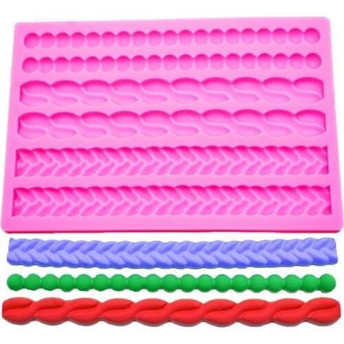 Knitting Texture Embossed Silicone Molds Fondant Cake Decorating Lace Mat Tool