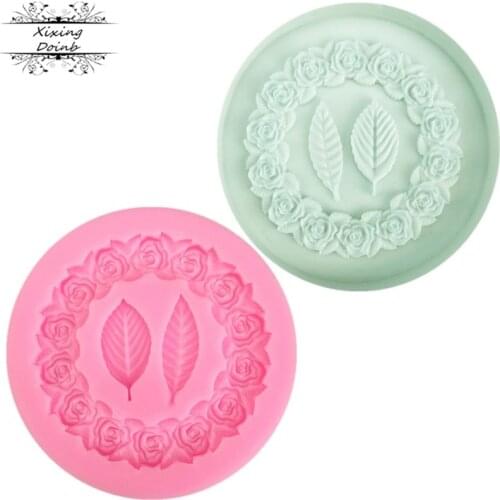 DIY garland shape silica gel mold soft candy mold cake decoration tool leaf Chocolate Mold