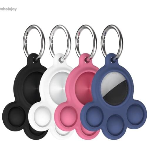 Silicone key ring decompression protection cover for airtag key positioning tracker protection cover