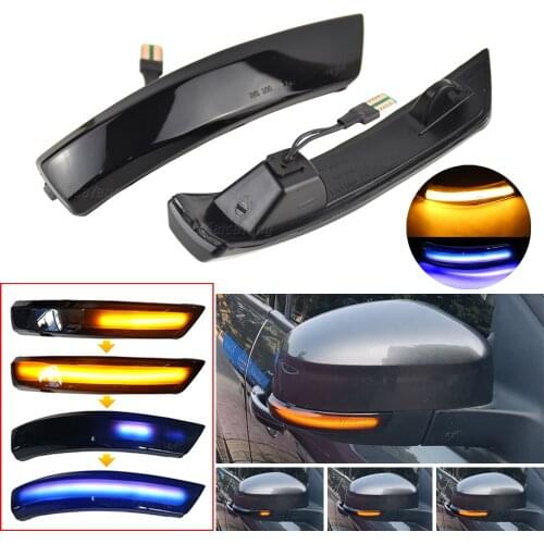 LED Dynamic Side Rearview Mirror Sequential Turn Signal Light Repeater For Ford Focus 2 3 Mk2 Mk3 Mondeo Mk4 Facelift 2011-2014
