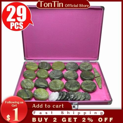 Tontin jade glaze hot stone therapy back massage for joints pain healthcare health heating box basalt stone massager
