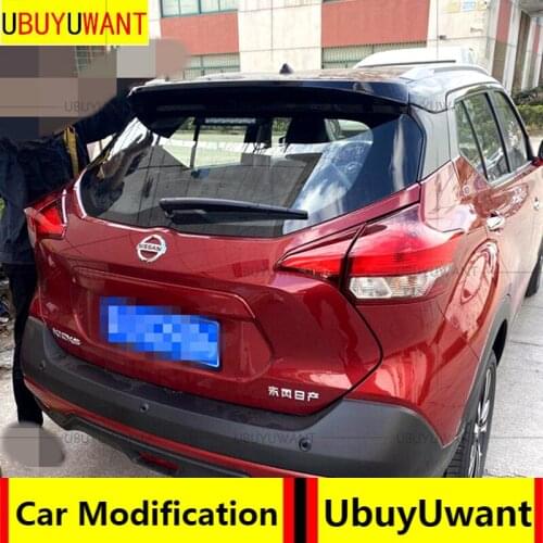 UBUYUWANT For Nissan KICKS ABS Plastic Unpainted Primer Color Rear Roof Spoiler Trunk Wing Lip Boot Cover Auto Part 2017-2020