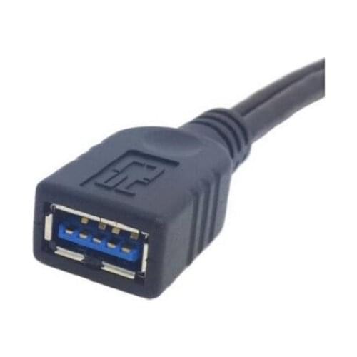 USB 3.0 Female to Dual USB Male Extra Power Data Y Extension Cable for 2.5" Mobile Hard Disk