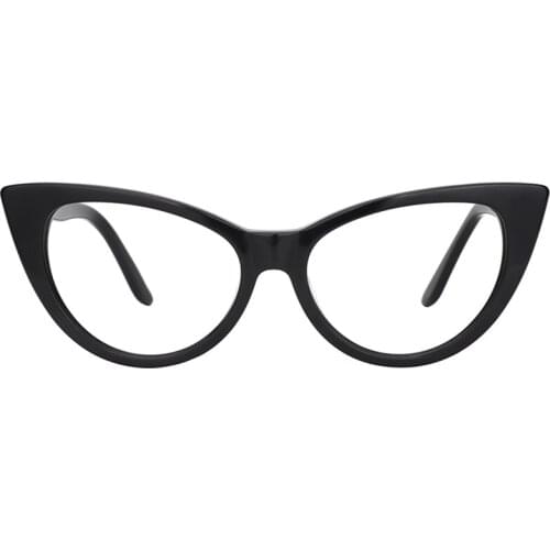 Zeelool Acetate Vintage Cat Eye Glasses Frame for Women Marilyn FP0049-01 Black