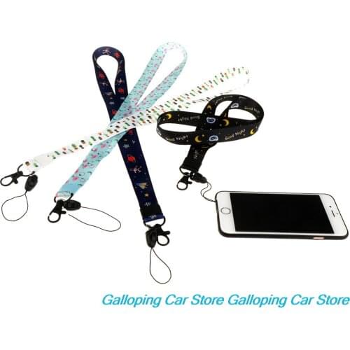 1pc Lanyard For Phones Cute Cartoon Lanyard For Keys MP3 USB Flash Drives Keys Keychains ID Name Tag Badge Holders