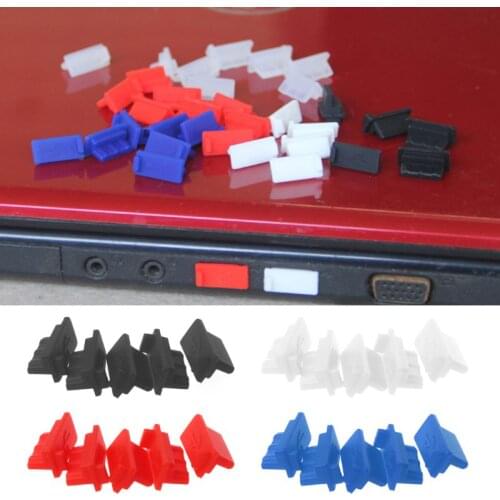 5pcs/set Colorful Silicone Anti Dust Plug Cover Stopper Laptop dust plug laptop dustproof usb dust plug Computer Accessories