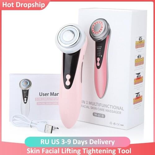 5 In 1 Multifunctional Skin Photon Rejuvenation Electric Facial Cleansing Lifting Tightening Anti Age Massager Skin Care Tool