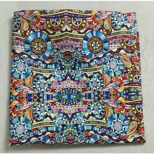 50x105cm Colorful Circle Wave African Geometry Patterns Printed Cotton Africa Fabric Patchwork Cloth Bag Home Decor