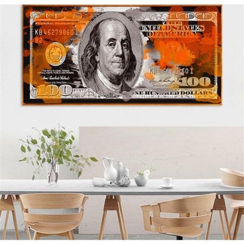 5d USA Dollar Money square round 3 d Diamond Painting Embroidery Mosaic colorful picture wall stickers Inspirational Gift YG2088
