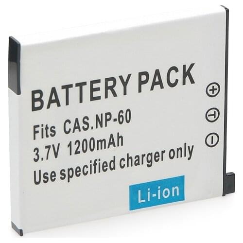1pc 3.7V 1200mAh NP-60 CNP-60 NP 60 CNP60 NP60 Camera Battery For CASIO NP-60 CNP-60 EX-Z80 S10 Z9 FS10 S12 Z20 Z29 Z85 QV-R3 R4