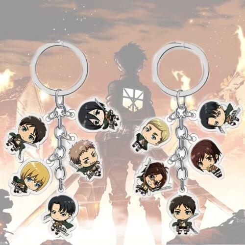 Anime Attack on Titan Keychain Pendant Anime Peripheral School Bag Ornament
