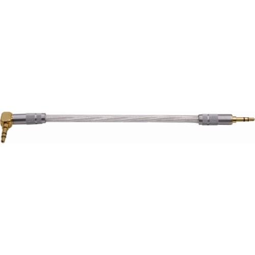 Silver Plated STEREO 3.5mm to 3.5mm audio cable Right angle 3.5mm Jack Audio Cable Male to Male 90 degree Right Angle Aux Cord