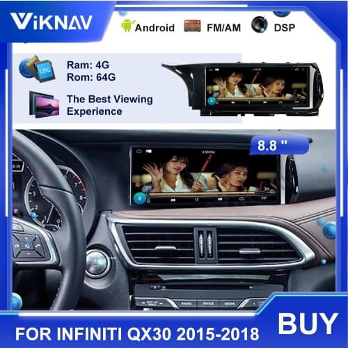 64G Car For Infiniti QX30 2015-2018 Android Multimedia Player Auto GPS Navigation Radio Stereo Head Unit Video Carplay DSP