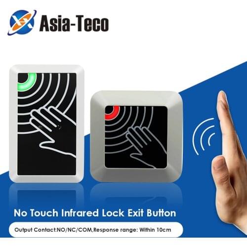 Touchless Infrared Lock Exit Button IR Door Release Switch Surface Install Contactless Door Lock Release Switch No Touch