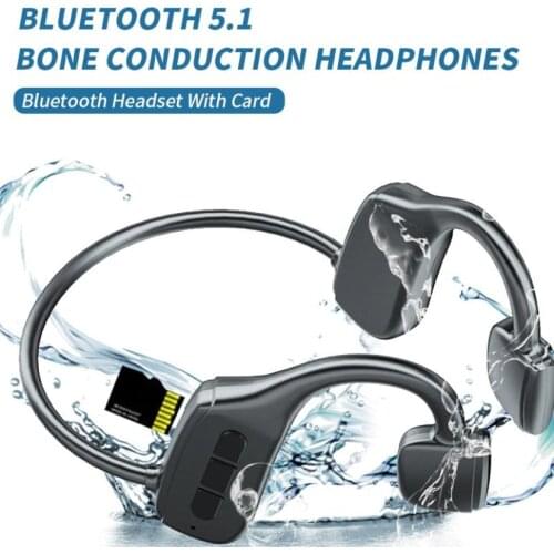 New G1 G2 Bone Conduction Bluetooth Headset Hanging Ear Sports Stereo TWS SD Card Waterproof with Microphone for Running