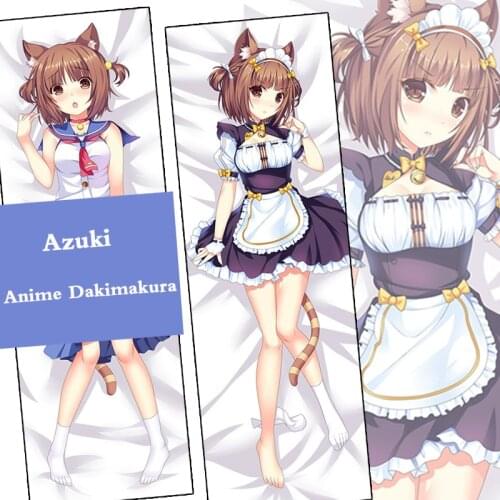 Hot Game Nekopara Azuki Dakimakura Hugging Body Pillowcase Cute Loli Double Size Printed Pillow Cover Case Wholesale