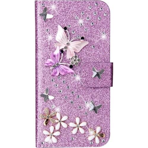 For IPhone X XR XS 11 12 MINI Pro Max Flash Diamond Leather Case 7 8 6 6S Plus SE 2020 5 5S Luxury Flip Cover Case