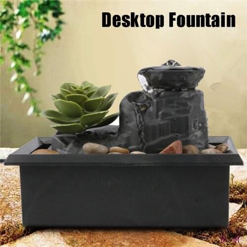 Water Fountain Flowing Water Ornament Creative Desktop Crafts for Home Living Room Office Decoration LBE