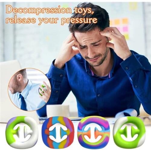 Hot Sale Anti Stress Finger Hand Grip Adult Stress Reliever Fidget Toy Child Simple Dimple Stress Toys Decompression Pop