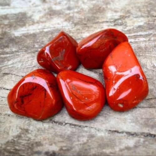 6 Pieces Of 20mm-30mm Red Jasper Tumbling Stone Polished Stone Healing Crystal Gem Aquarium Aquarium Decorative Stone