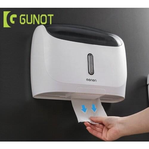 GUNOT Tissue Box Hygienic Paper Dispenser Home Storage Box For Bathroom Portable Toilet Paper Holder Bathroom Accessories