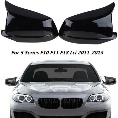 Side Wing Rearview Mirror Cover Cap For BMW 5 Series F10 F11 F18 Lci 2011-2013 Black high quality types