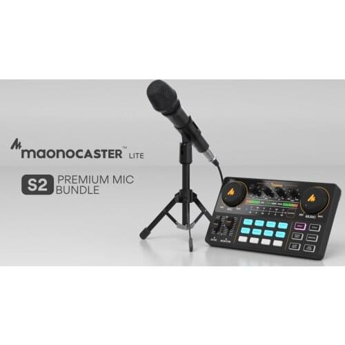 MAONOCASTER Studio Mixer Audio Interface Zero-Latency Monitoring Sound Card And Microphone All-In-One Device For Live Streaming