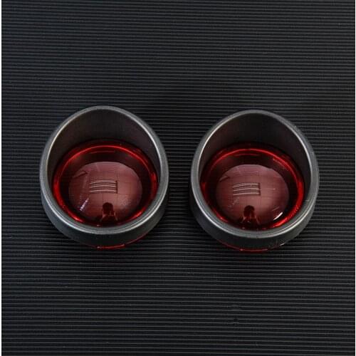 Matte black Visor-Style Turn Signal Bezels w/Red Bullet Lens for Harley DYNA Sportster 883XL 1200XL Road King