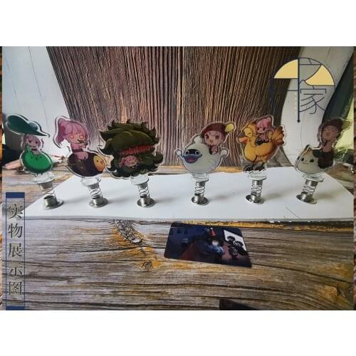 Anime Final Fantasy XIV Tataru Taru Cute Acrylic Spring Shake Fighter Stand Model Plate Toys Creative Tabletop Decor Xmas Gifts